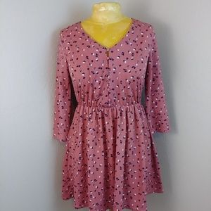 Copper Key Floral Dress